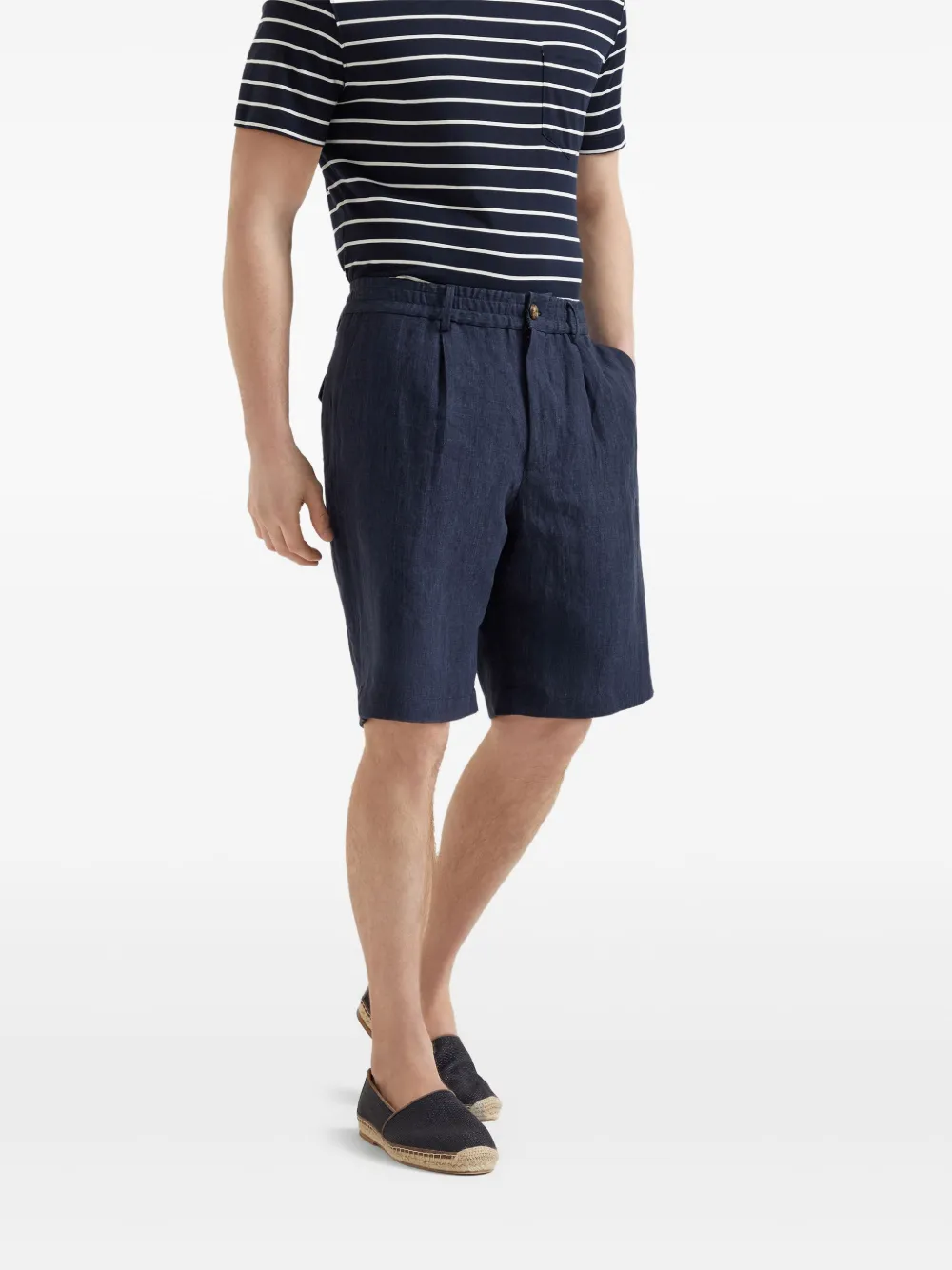 Brunello Cucinelli Délavé bermuda shorts Blauw