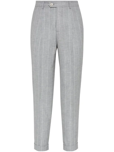 Brunello Cucinelli striped tailored trousers