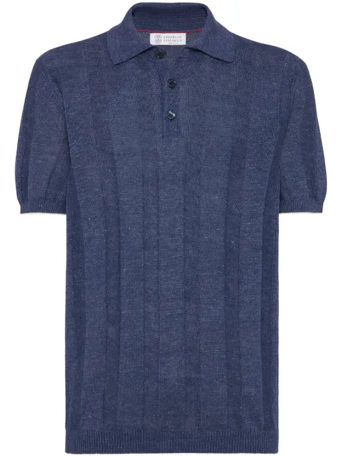 Polo en maille nervurée - Brunello Cucinelli - Modalova