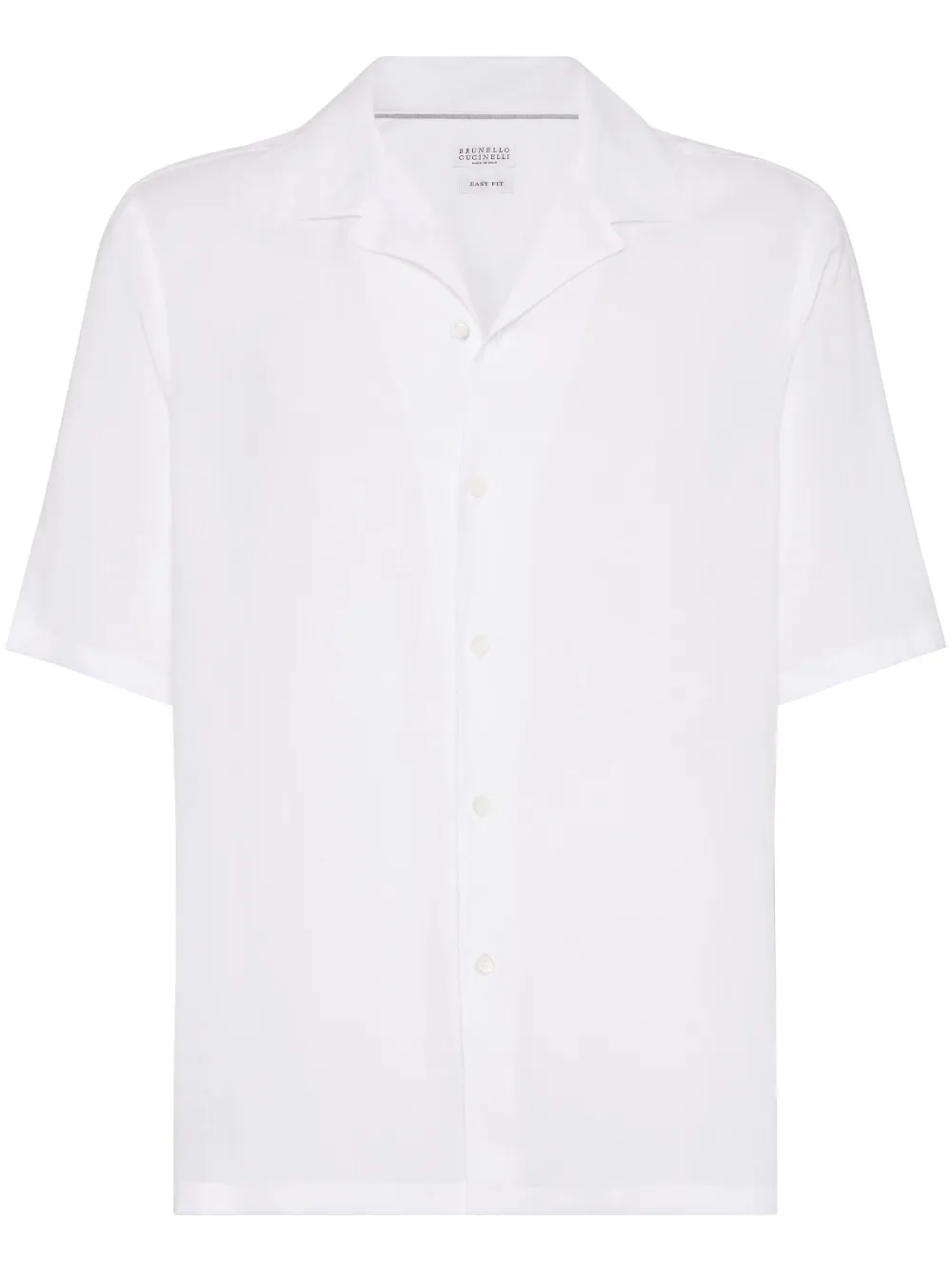 Brunello Cucinelli camisa con cuello cubano | blanco | Image 1