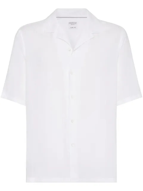 Brunello Cucinelli camp collar shirt 