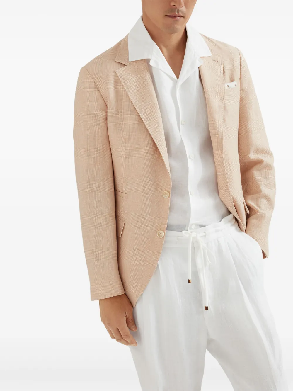Brunello Cucinelli Overhemd met ronde hals Wit