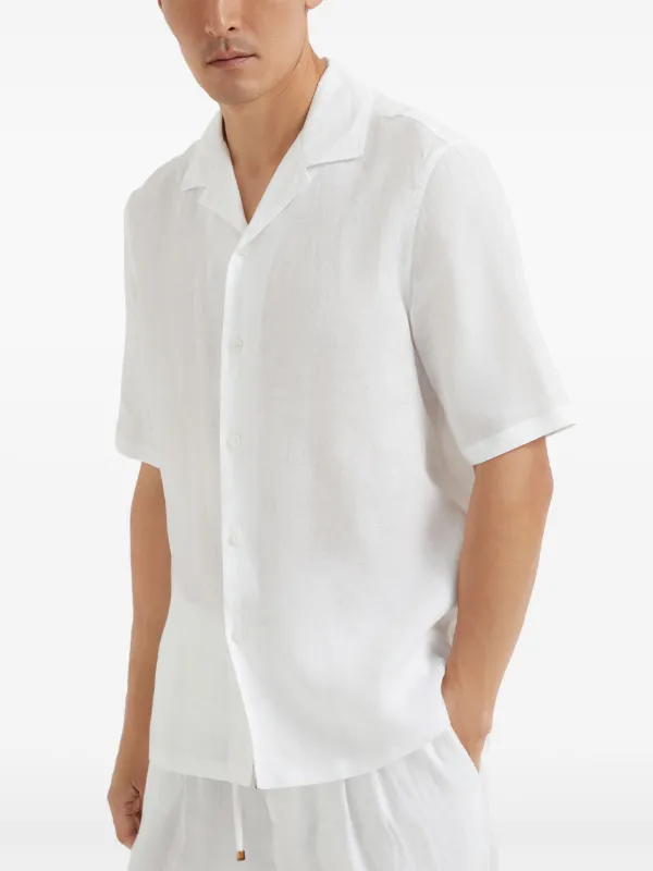 Brunello Cucinelli Camp Collar Shirt | White | FARFETCH