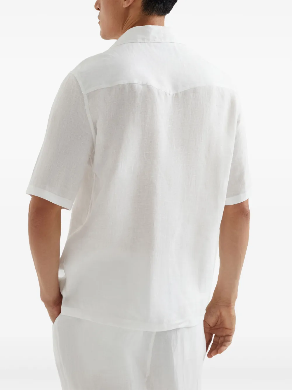 Brunello Cucinelli Overhemd met ronde hals Wit