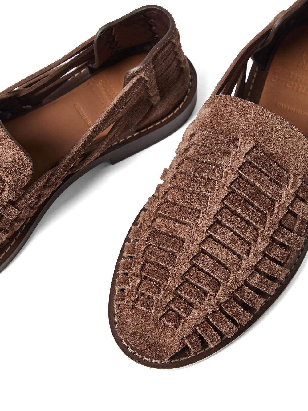 Brunello Cucinelli suede sandals Brown