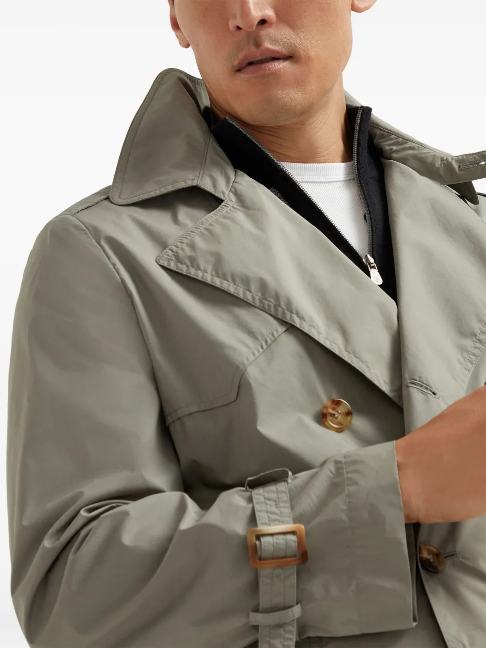 Brunello Cucinelli Waterbestendige trenchcoat Groen