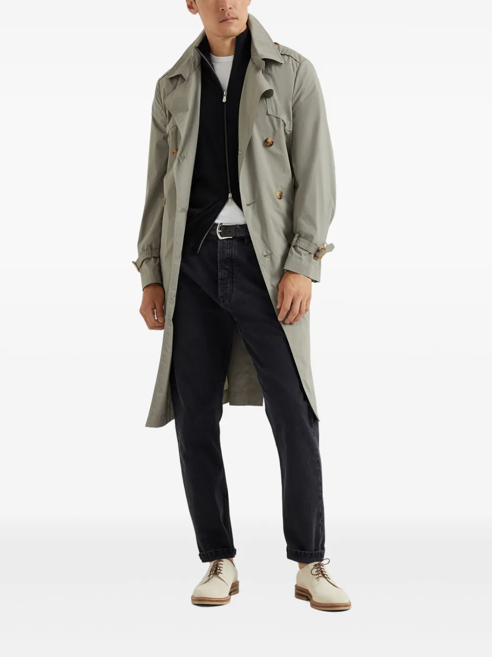 Brunello Cucinelli Waterbestendige trenchcoat - Groen