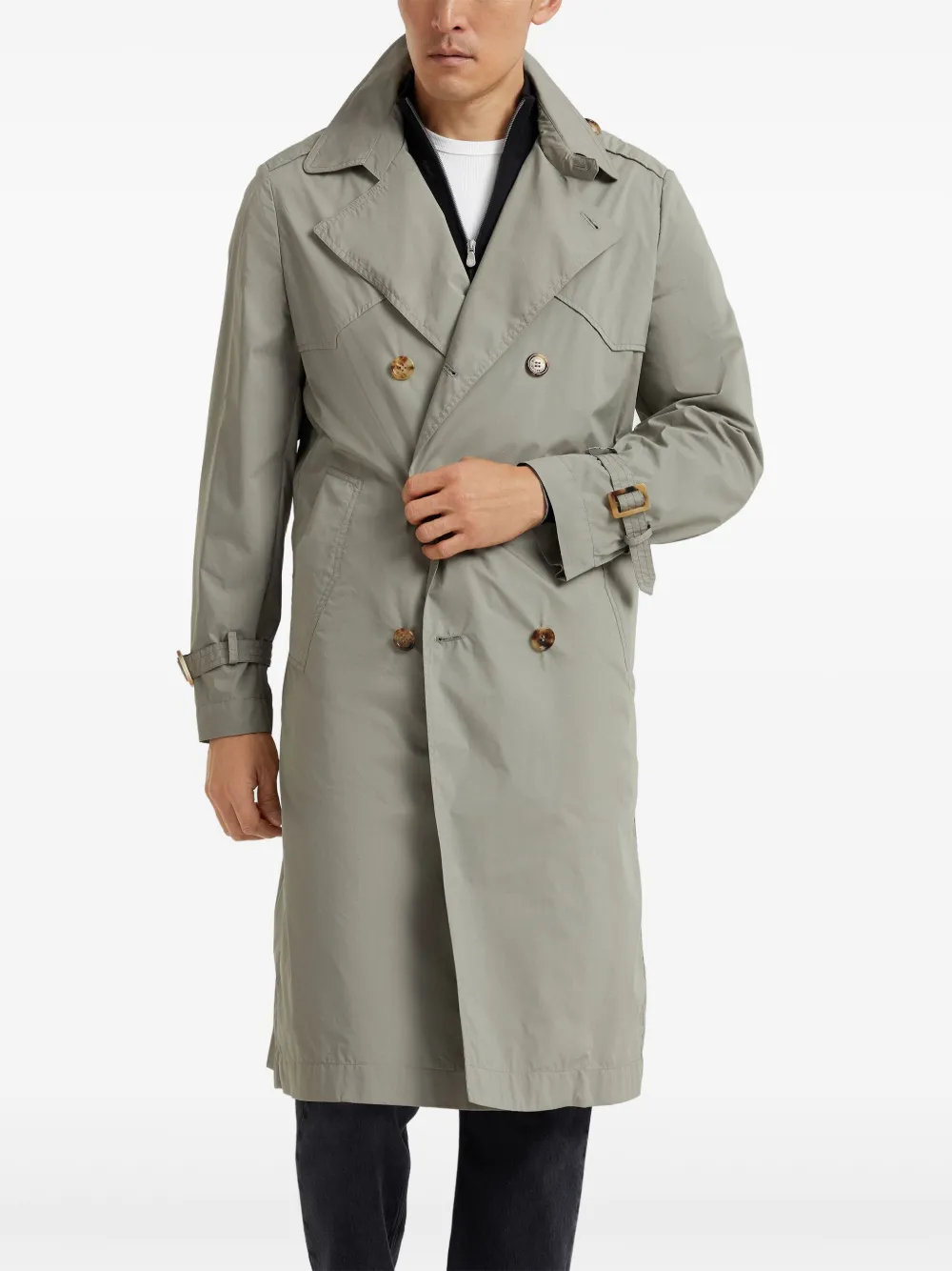 Brunello Cucinelli Waterbestendige trenchcoat Groen