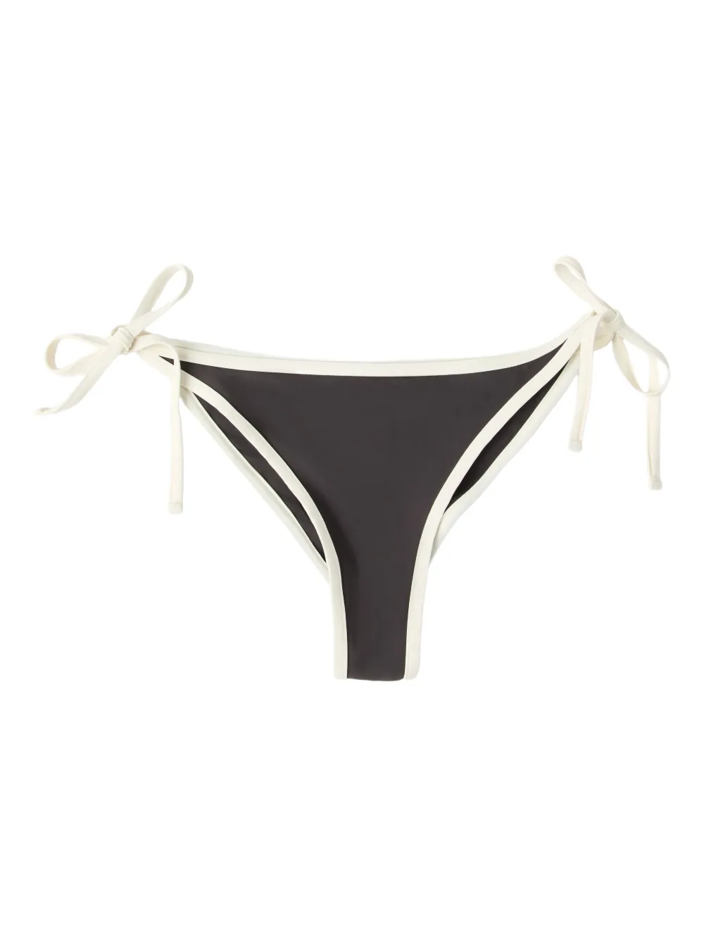 Brunello Cucinelli Techno Jersey Monili-trim Bikini Bottoms In Brown