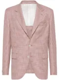 Brunello Cucinelli houndstooth-pattern blazer - Red