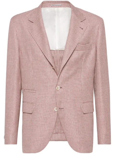Brunello Cucinelli houndstooth-pattern blazer 