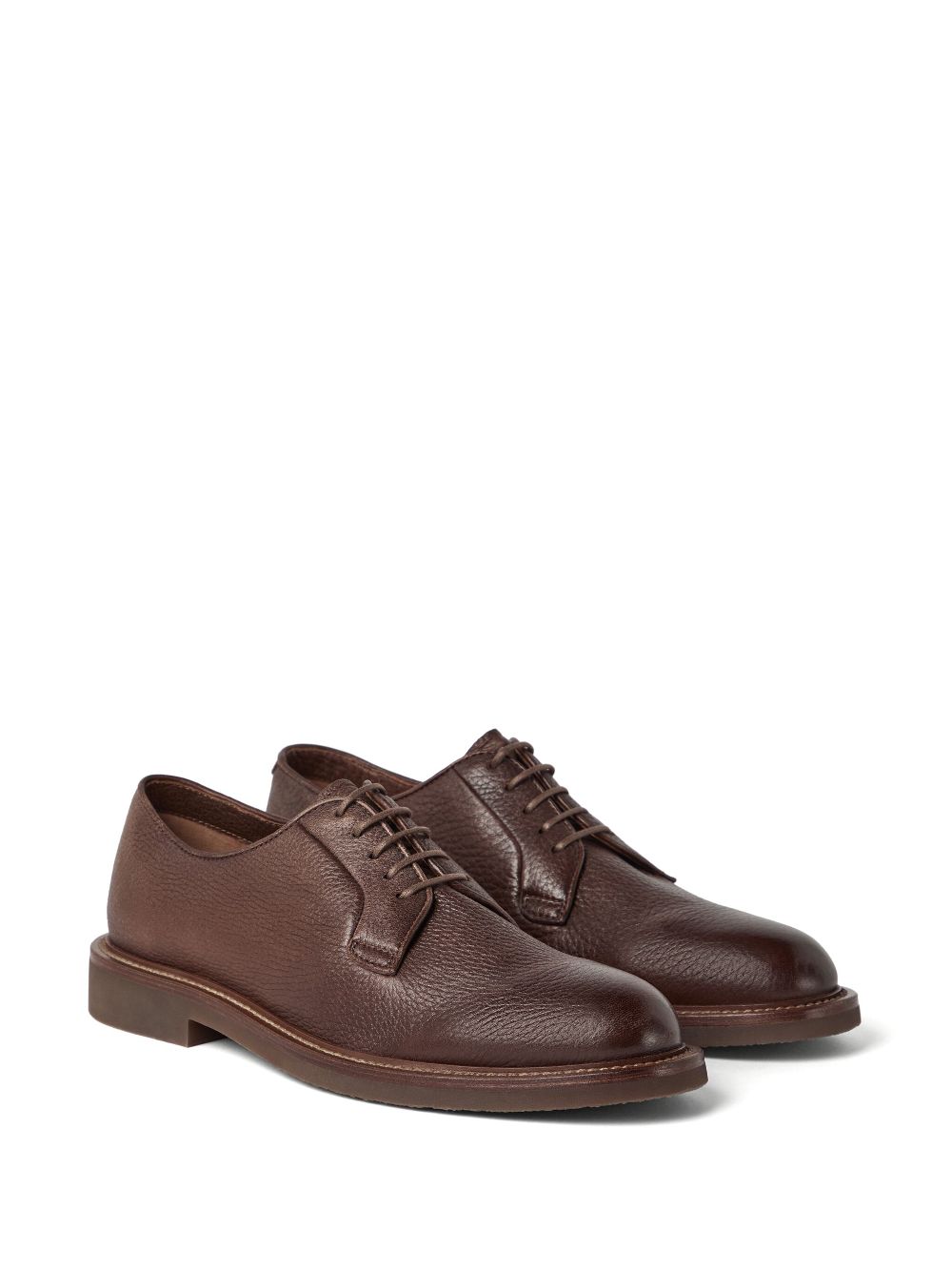 Brunello Cucinelli Leren derby schoenen - Bruin