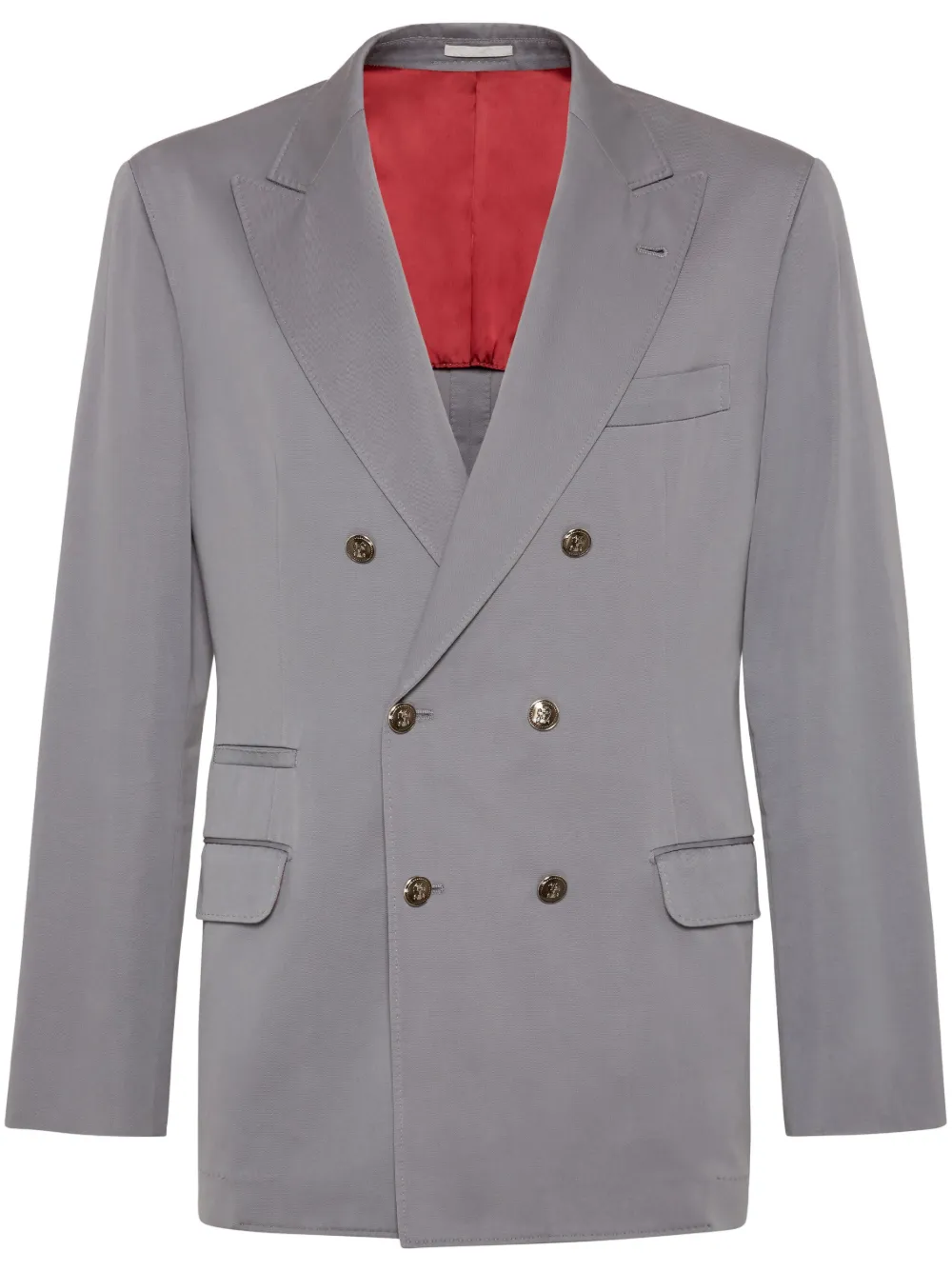 Brunello Cucinelli Gabardine cotton-cashmere blazer | Grey | Image 1