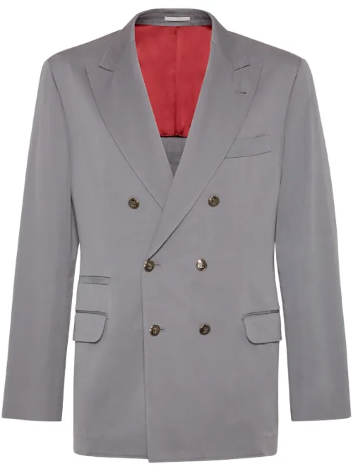 Blazer Gabardine en cachemire mélangé - Brunello Cucinelli - Modalova