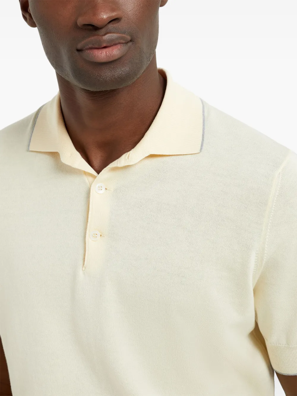 Brunello Cucinelli Gebreid poloshirt Geel