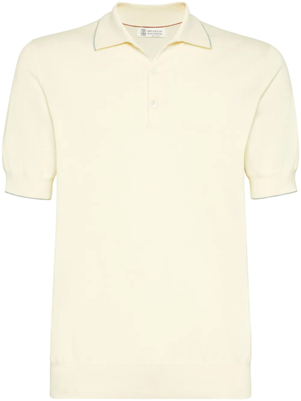 Brunello Cucinelli playera tipo polo tejida | amarillo | Image 1