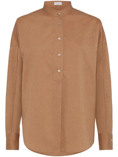 Brunello Cucinelli Monili-embellished jacquarded shirt