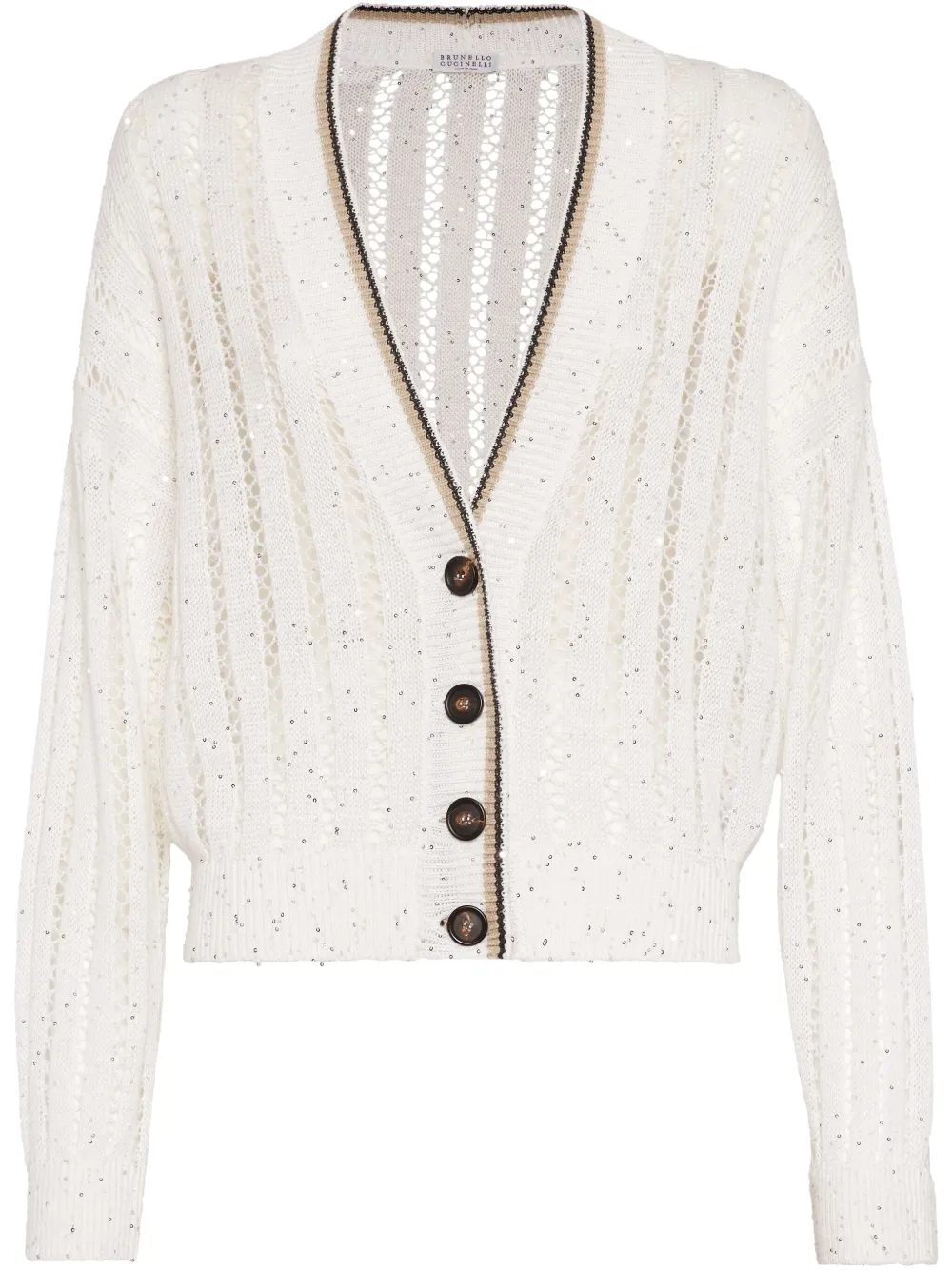 Brunello Cucinelli Vest met Monili-detail Wit