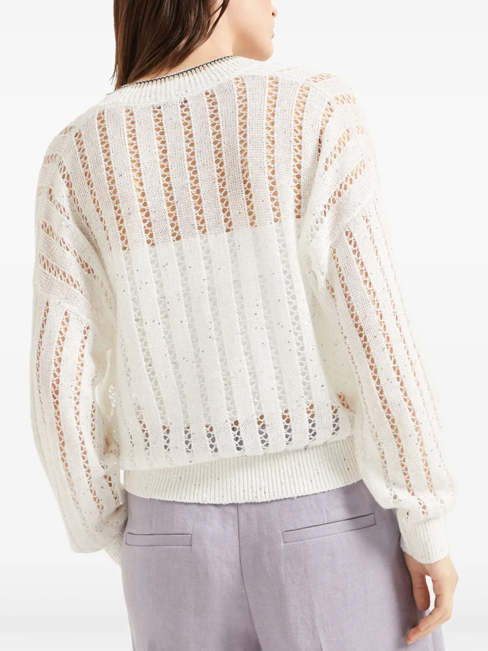 Brunello Cucinelli Vest met Monili-detail Wit
