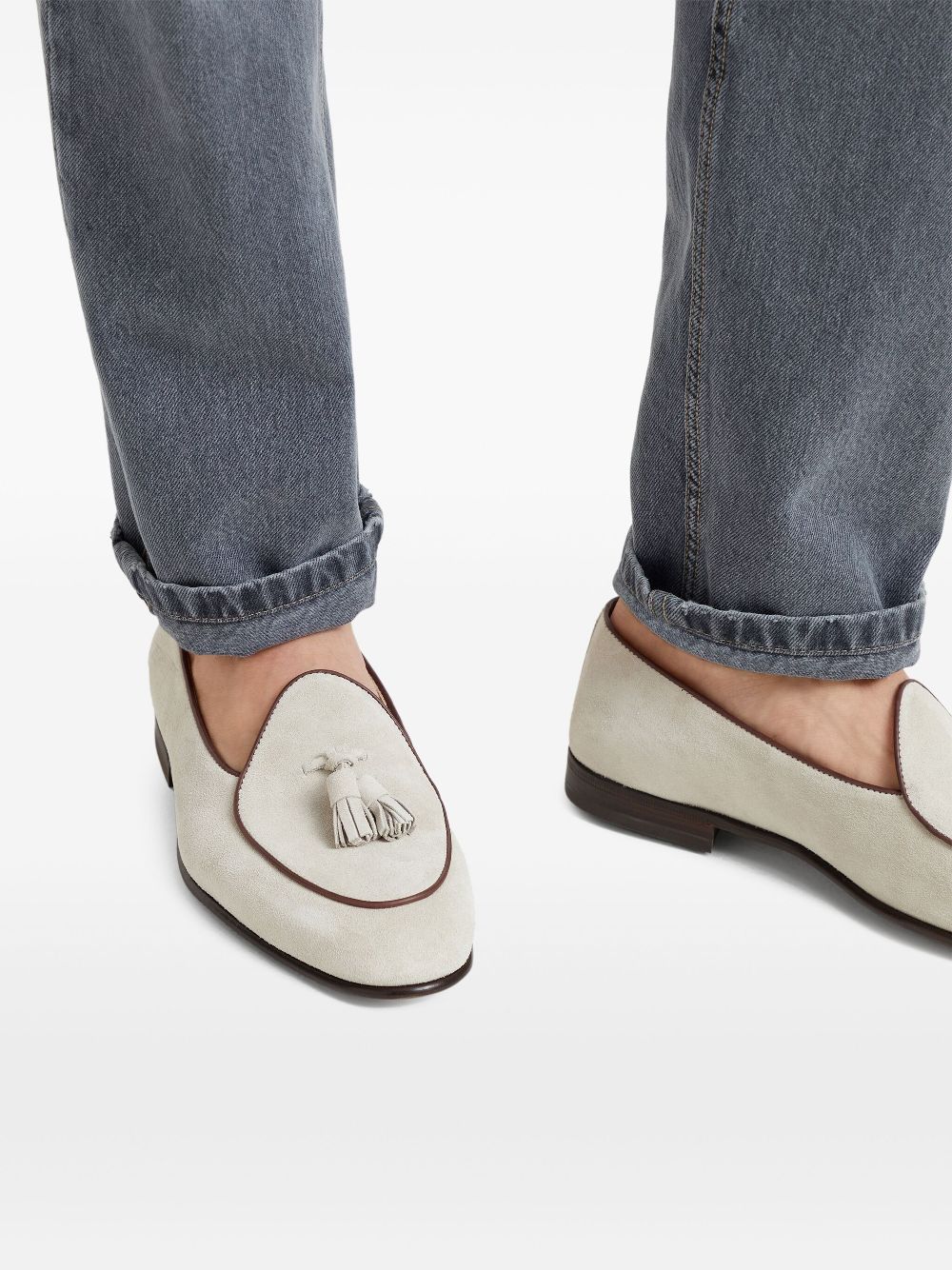 Brunello Cucinelli suede loafers Neutrals