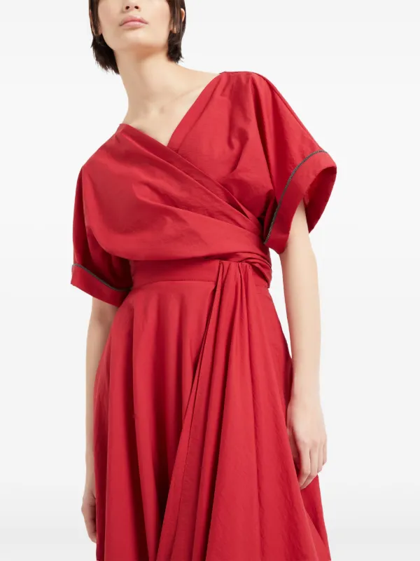 スカート BRUNELLO CUCINELLI 'Bubble Hem' skirt Red Brunello Cucinelli Bubble Hem Maxi Skirt | Red | FARFETCH