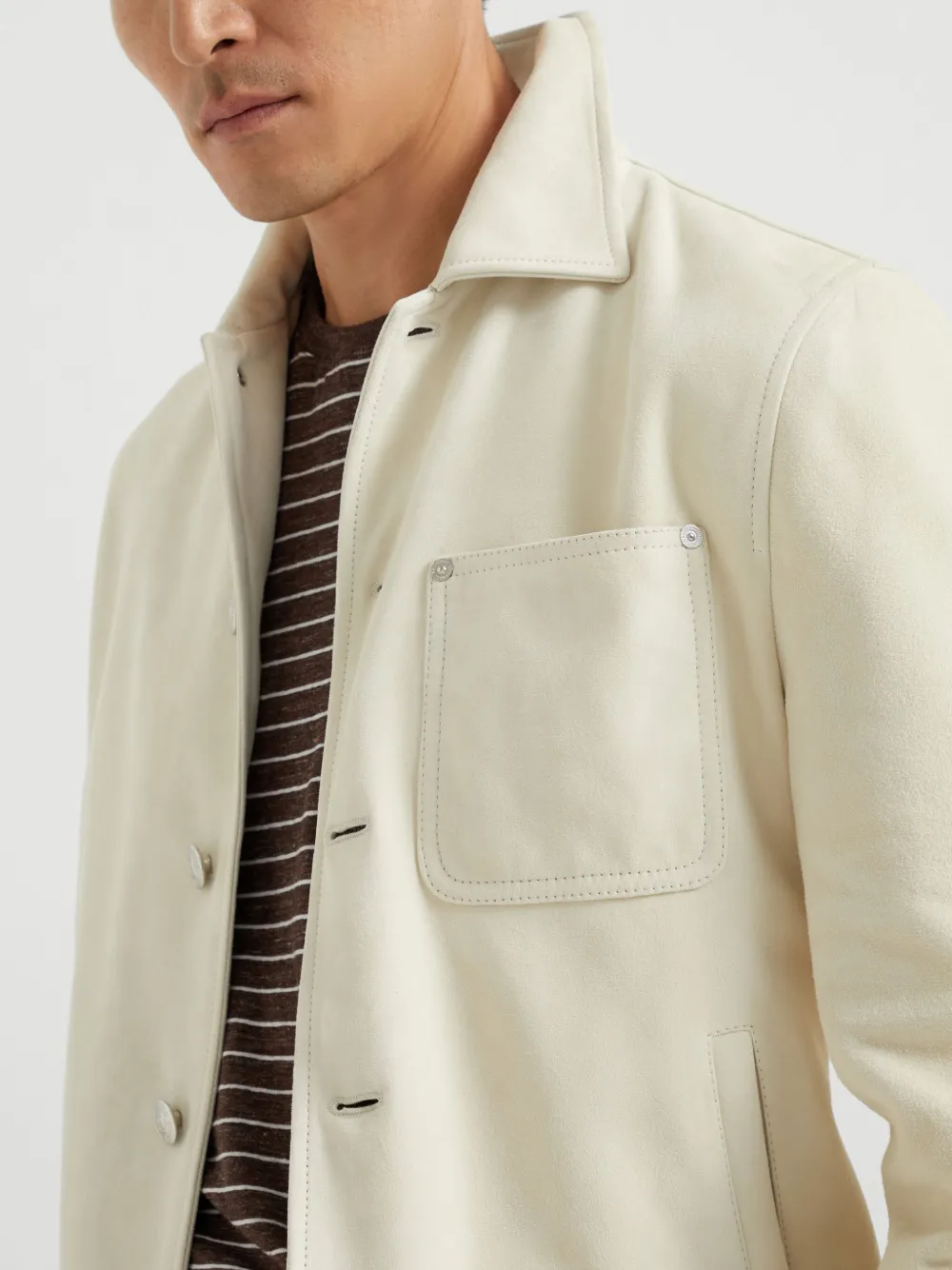 Brunello Cucinelli Suède shirtjack Beige