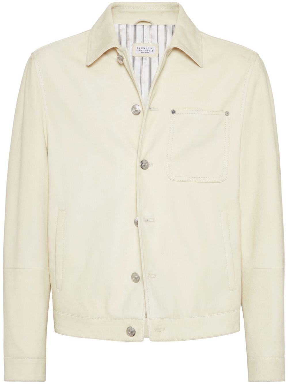 Brunello Cucinelli suede shirt jacket - Neutrals