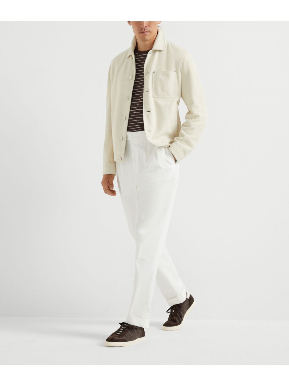 Brunello Cucinelli Suède shirtjack - Beige