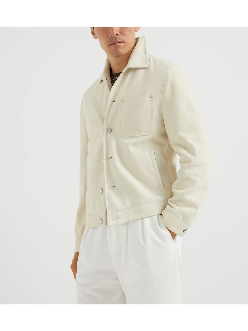 Brunello Cucinelli Suède shirtjack Beige