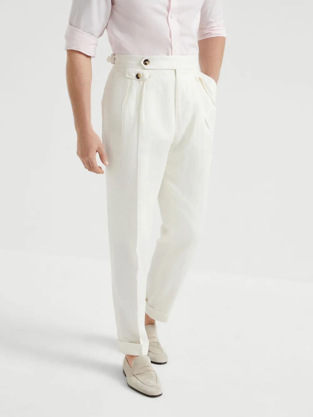 Brunello Cucinelli Twill pantalon Beige
