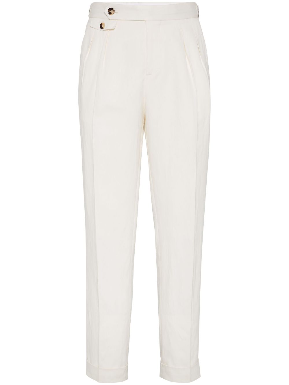 Brunello Cucinelli twill tailored trousers - Neutrals