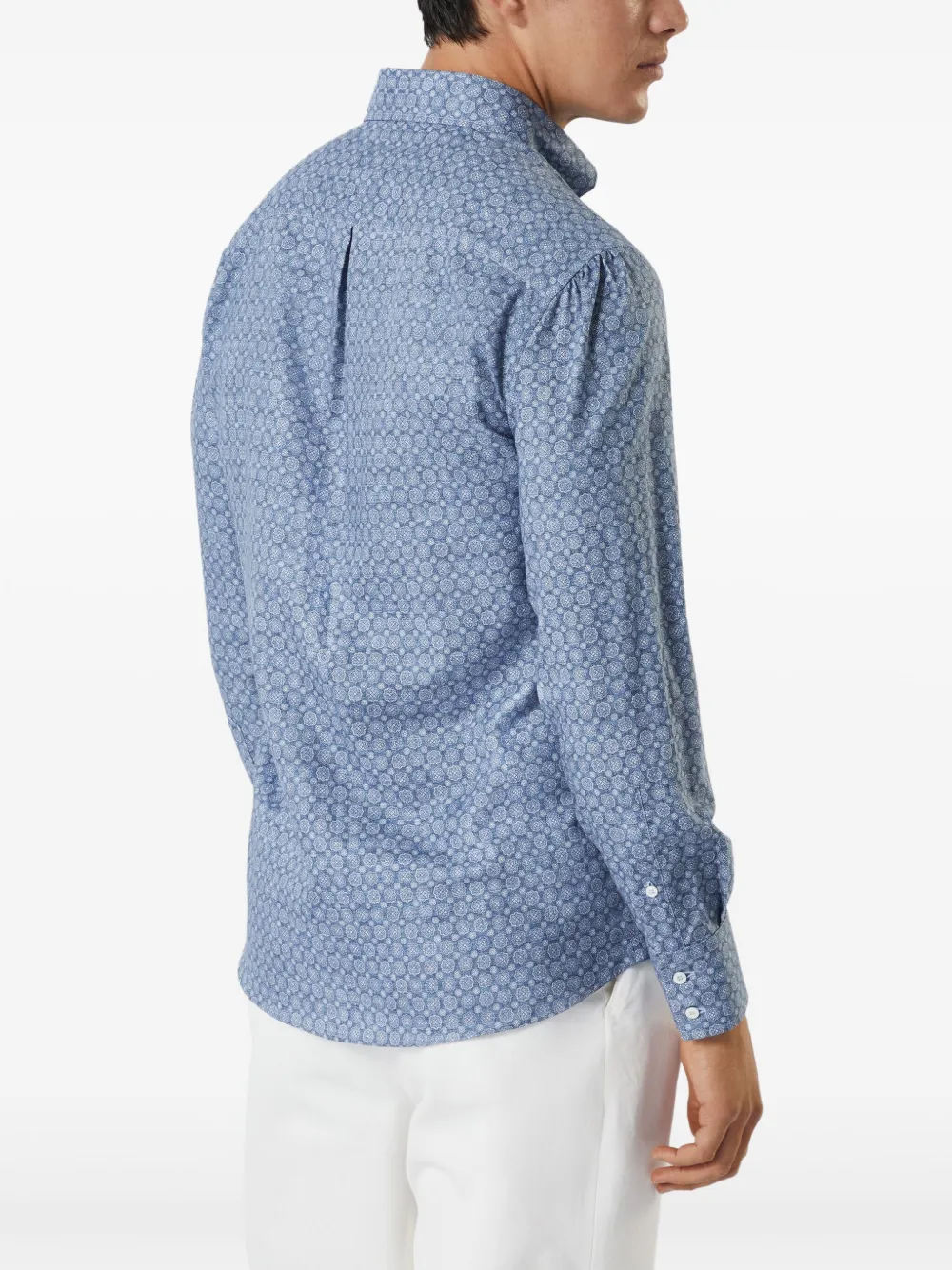 Brunello Cucinelli Overhemd met patroon Blauw
