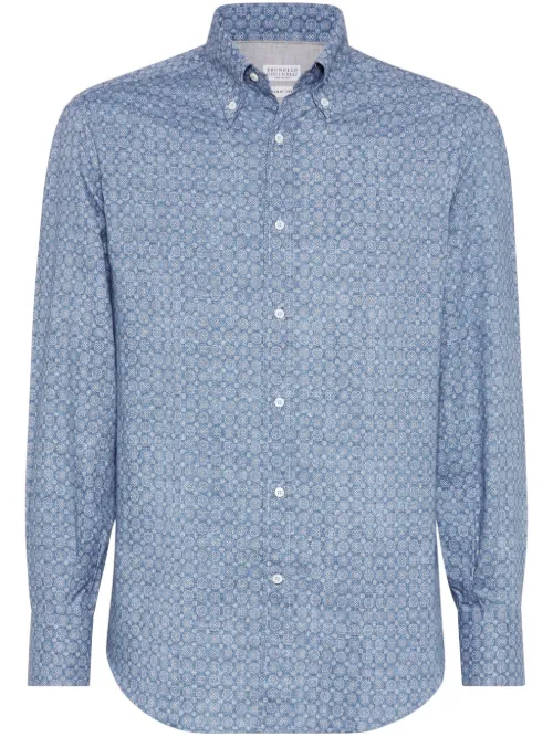 Chemise à motif jacquard - Brunello Cucinelli - Modalova