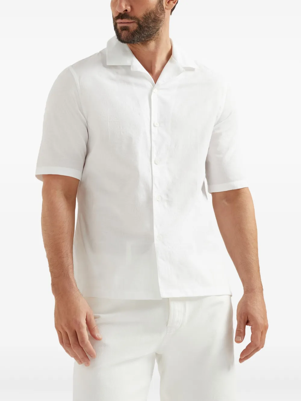 Brunello Cucinelli Katoenen overhemd Wit