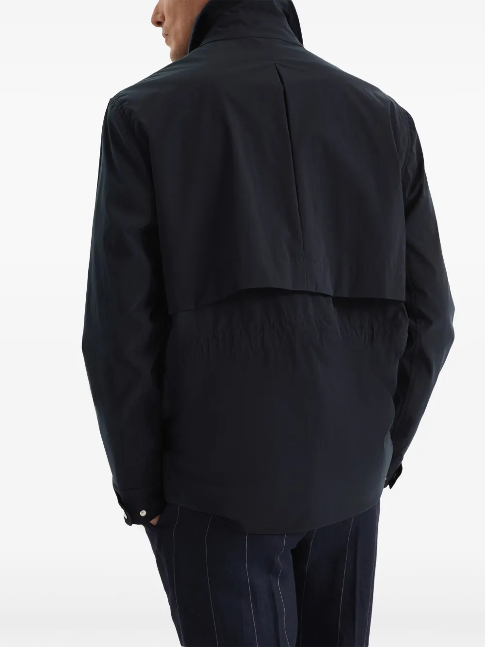 Brunello Cucinelli Waterbestendige katoenen parka Blauw