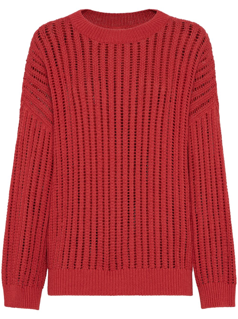 open-knit sweaterv