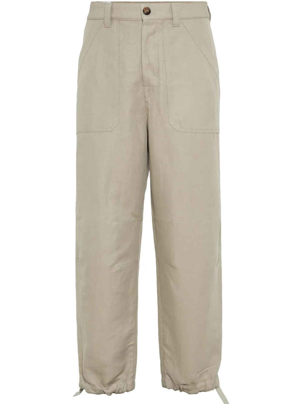 Brunello Cucinelli Drill trousers | Brown | Image 1