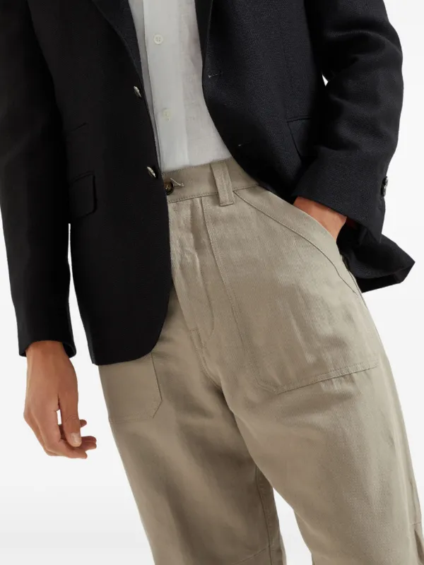 スラックス Brunello Cucinelli Drill Pants Drill trousers for Man in Snow | Brunello Cucinelli
