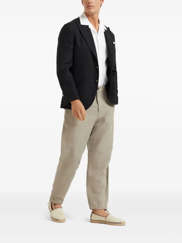 【送料&関税込】Brunello Cucinelli Stretch Cotton Drill Trou Brunello Cucinelli Drill Trousers | Brown | FARFETCH