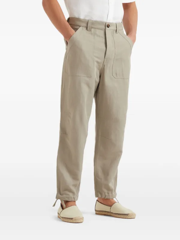 【関税&送料込】Brunello Cucinelli Pantalone Brunello Cucinelli Drill Trousers | Brown | FARFETCH