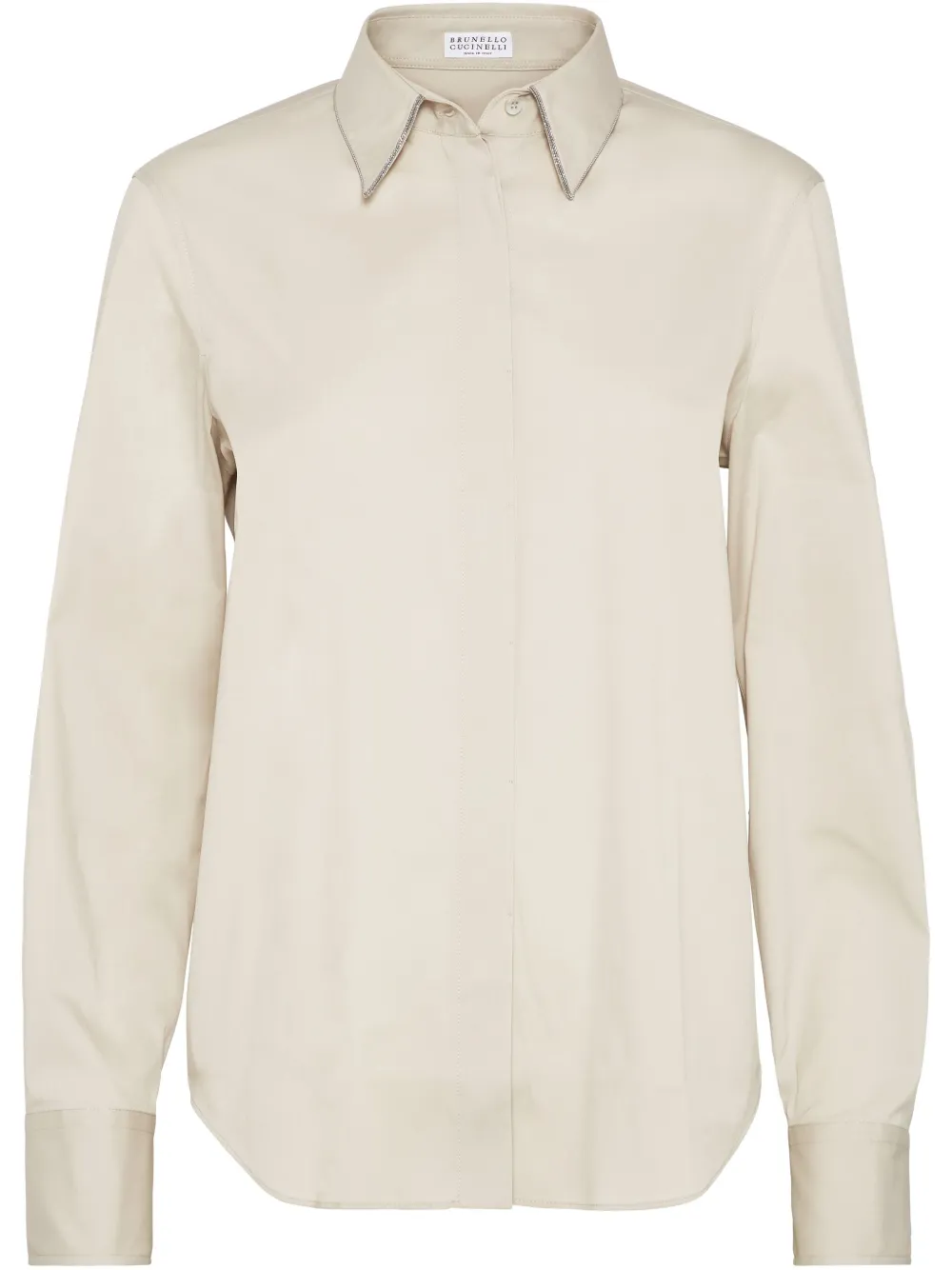 Brunello Cucinelli camisa con cadena Monili | marrón | Image 1