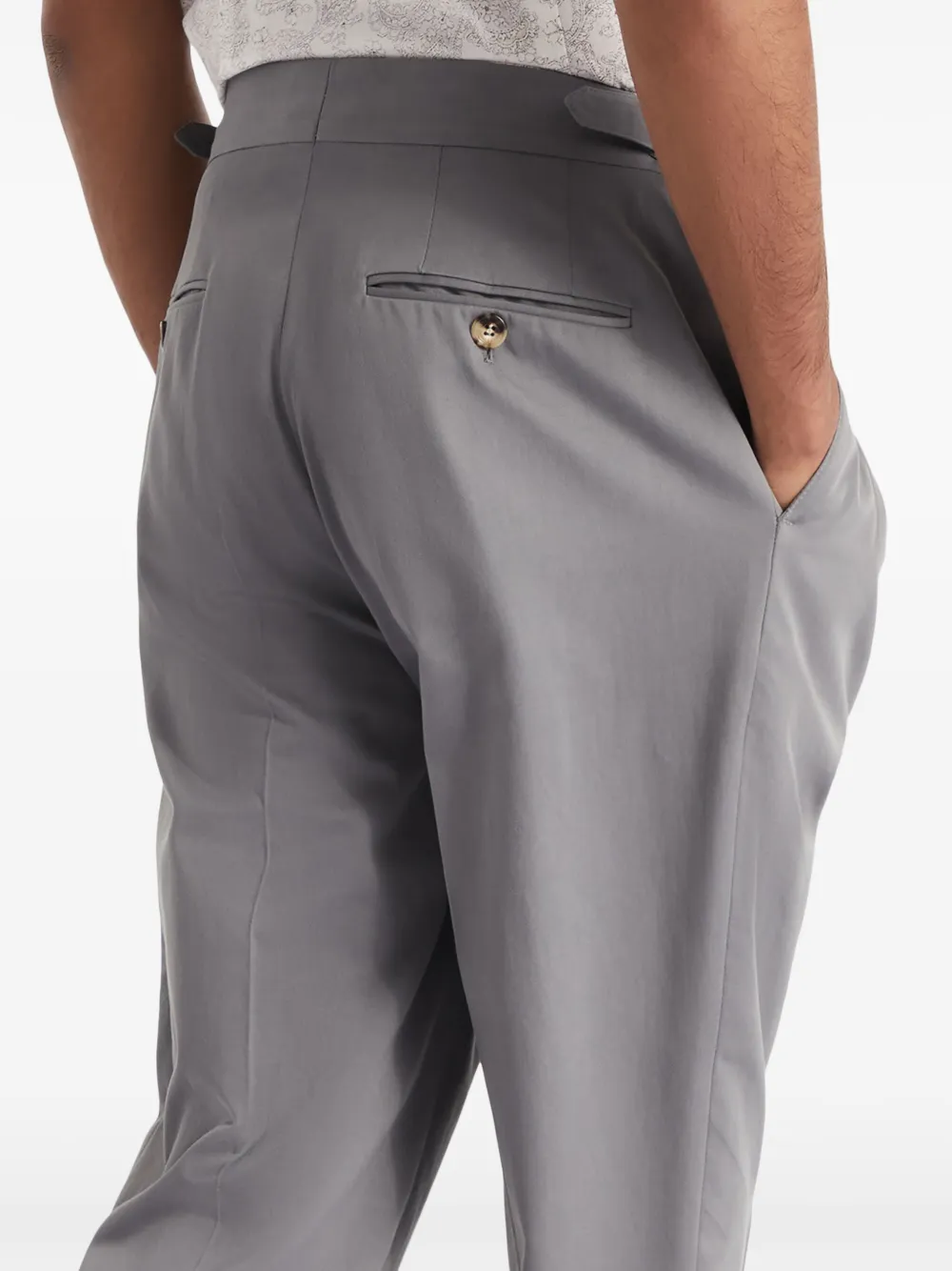 Brunello Cucinelli Gabardine Trousers In Grey