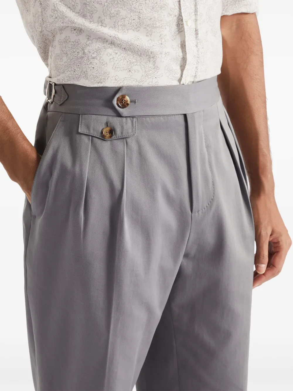 Brunello Cucinelli Gabardine broek Grijs