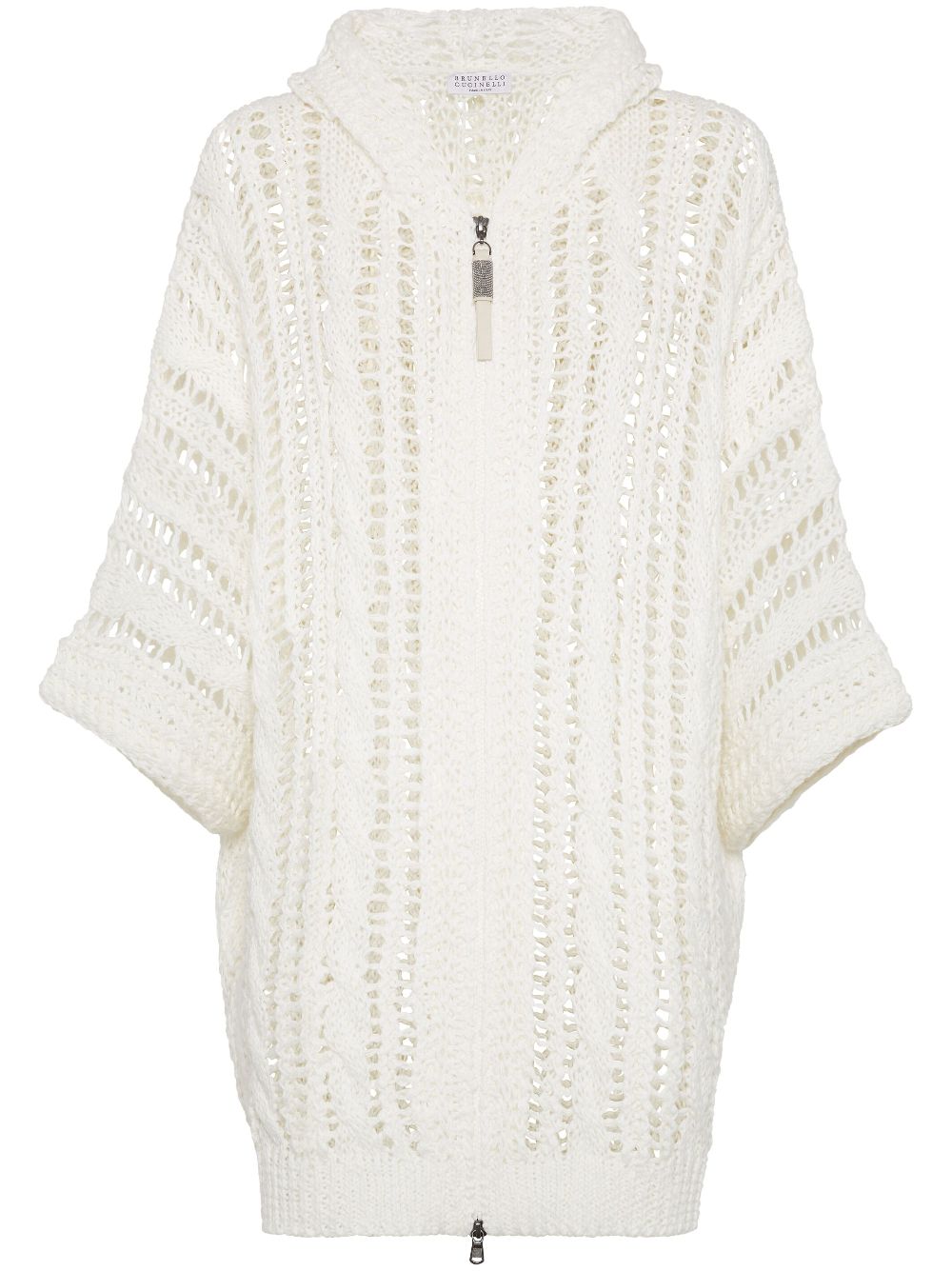 Brunello Cucinelli cable-knit cardigan - White