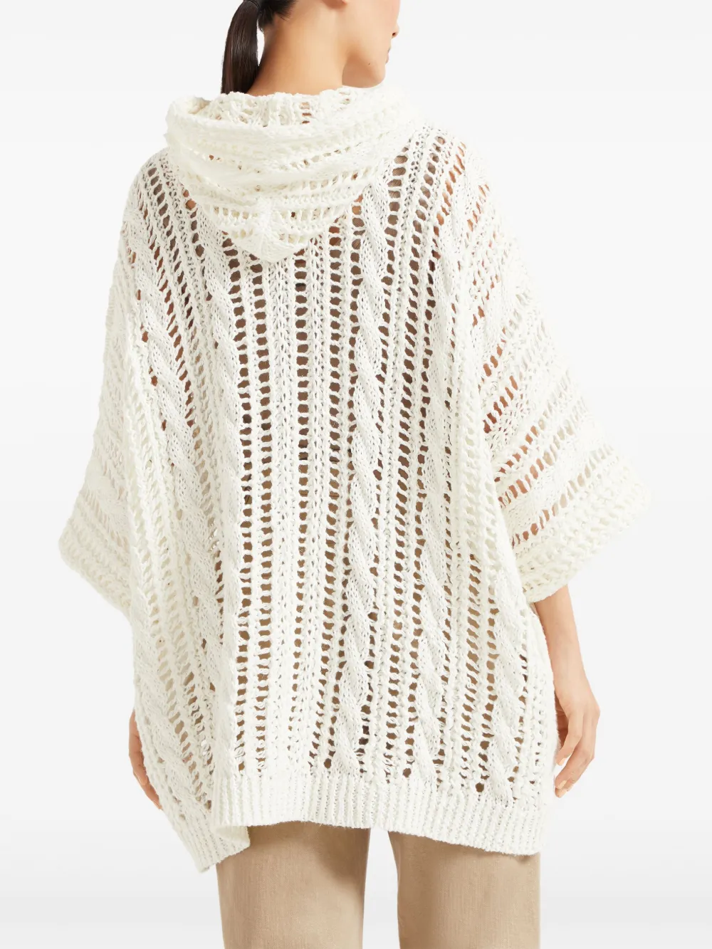 Brunello Cucinelli Kabelgebreid vest Wit