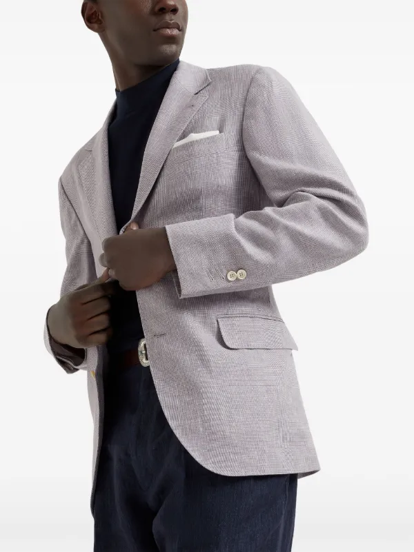 Brunello Cucinelli チェック ジャケット | パープル | FARFETCH JP