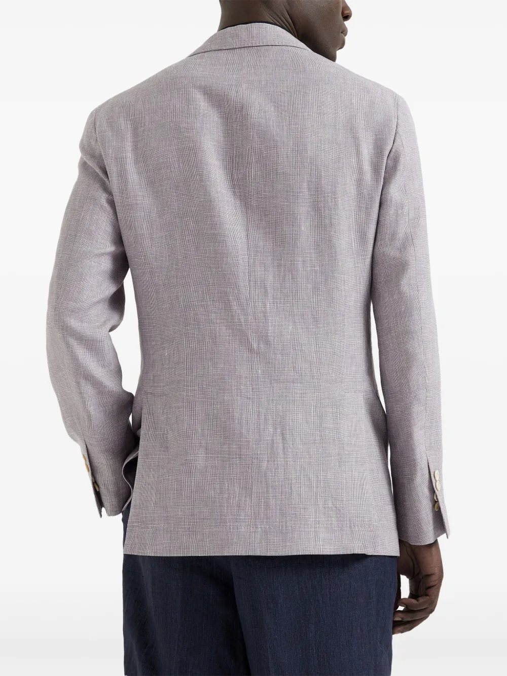 Brunello Cucinelli Prince of Wales geruite blazer Paars