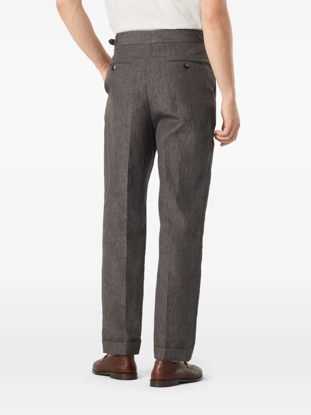 Brunello Cucinelli Linnen pantalon Grijs