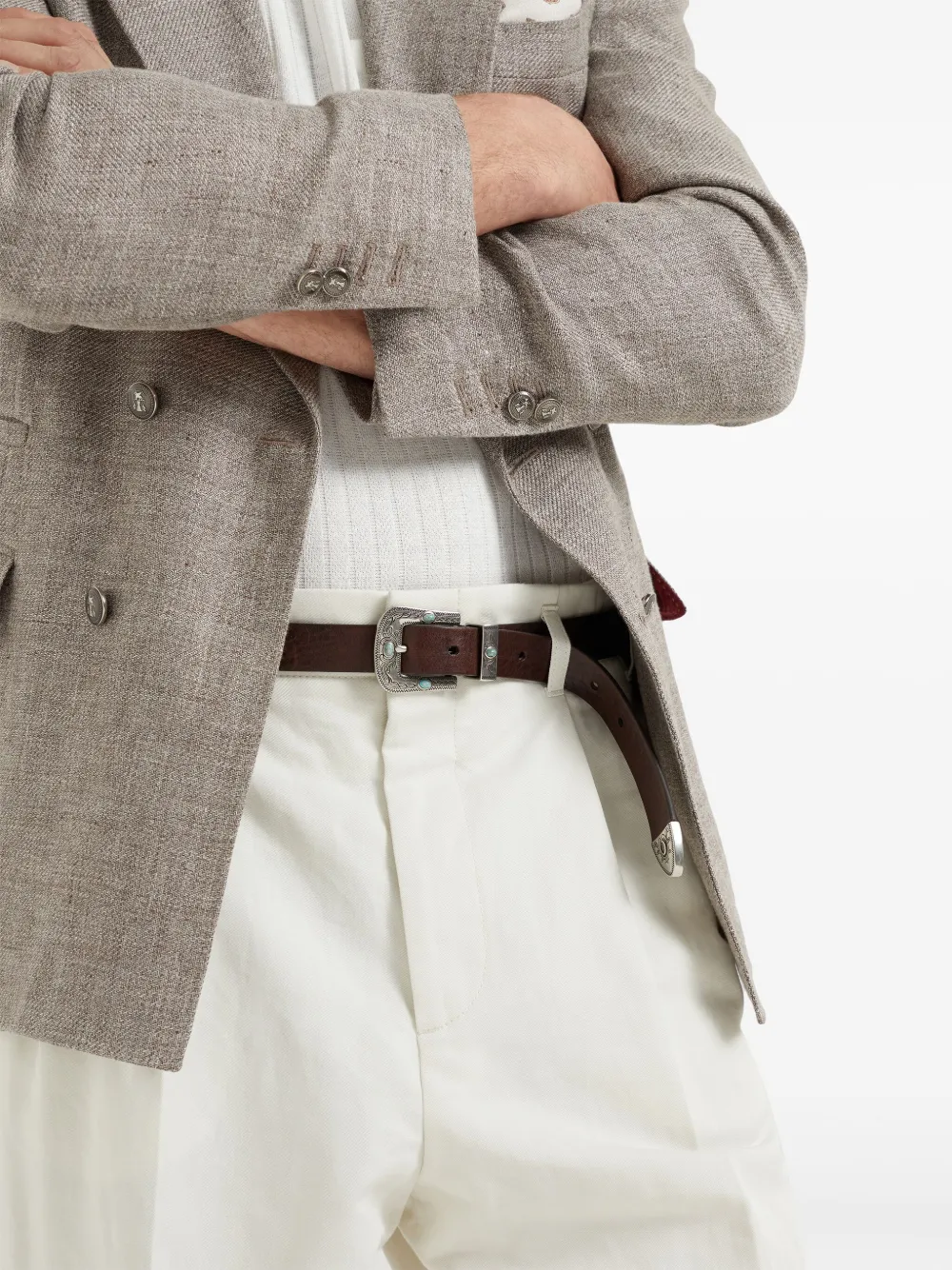 Brunello Cucinelli Gabardine broek Wit