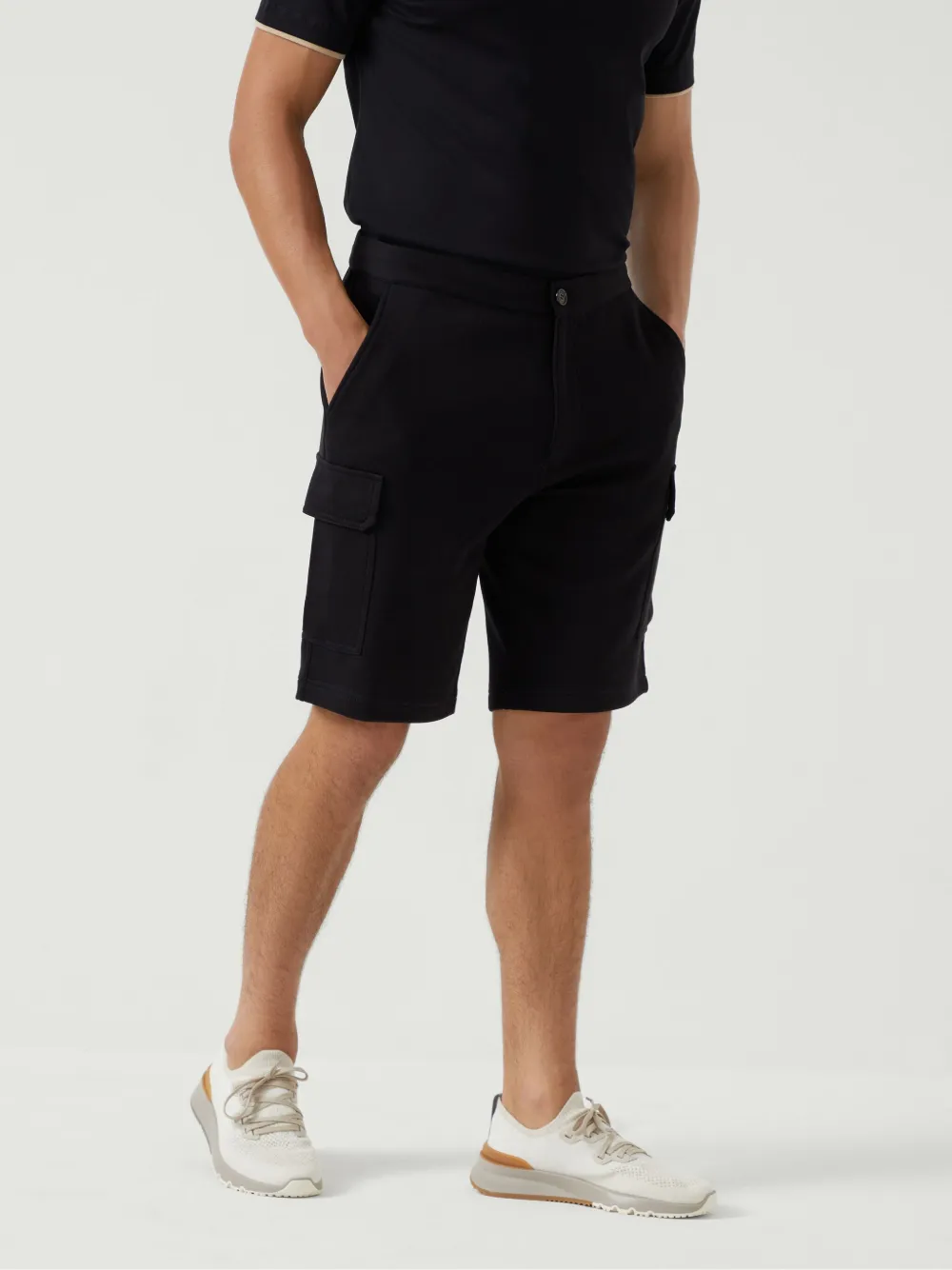 Brunello Cucinelli Terry bermuda shorts Zwart